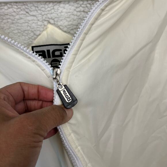 Y2K Rigo Sportswear Sherpa Lined Removeable Hood Puff Jacket Parka Zip Up Q-13 - Picture 11 of 16